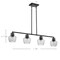 Nuvo Destin 4-Light Island Pendant, E26 60W, Black And Silver Accent, Clear Ribbed 60/7704 - alternate 8
